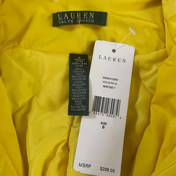 Ralph Lauren Maritime raincoat, size small (generous fit) warm canary yellow - Picture 12 of 15